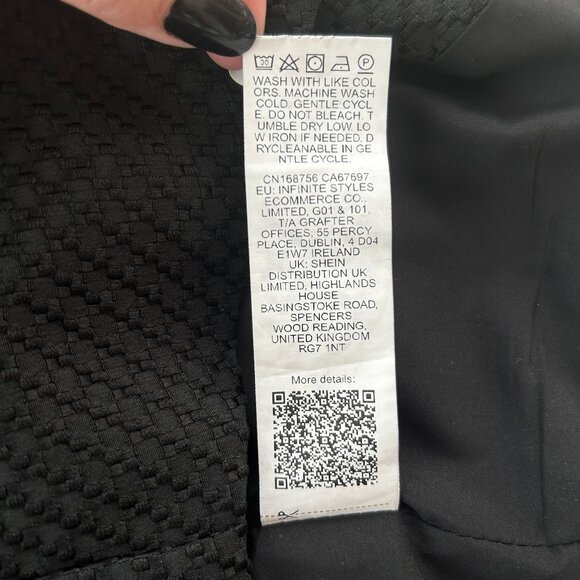 NWOT Shein Chic Black Textured Vest Top – Small - Picture 9 of 9